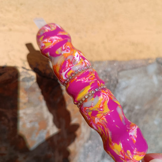 Bolígrafo Fucsia detalles brillantes