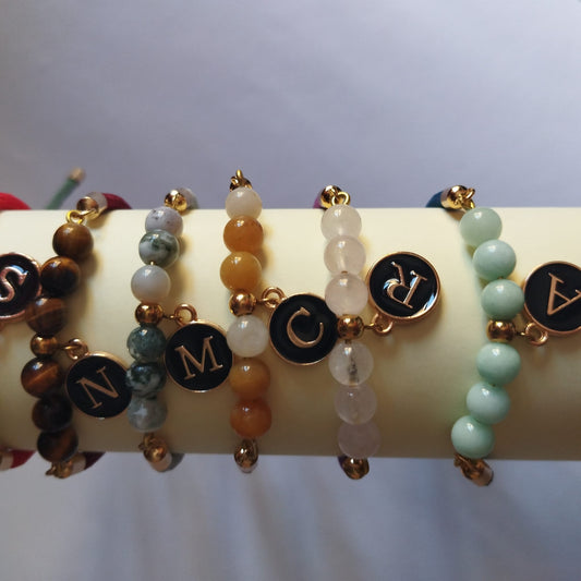 Pulsera Piedras con inicial