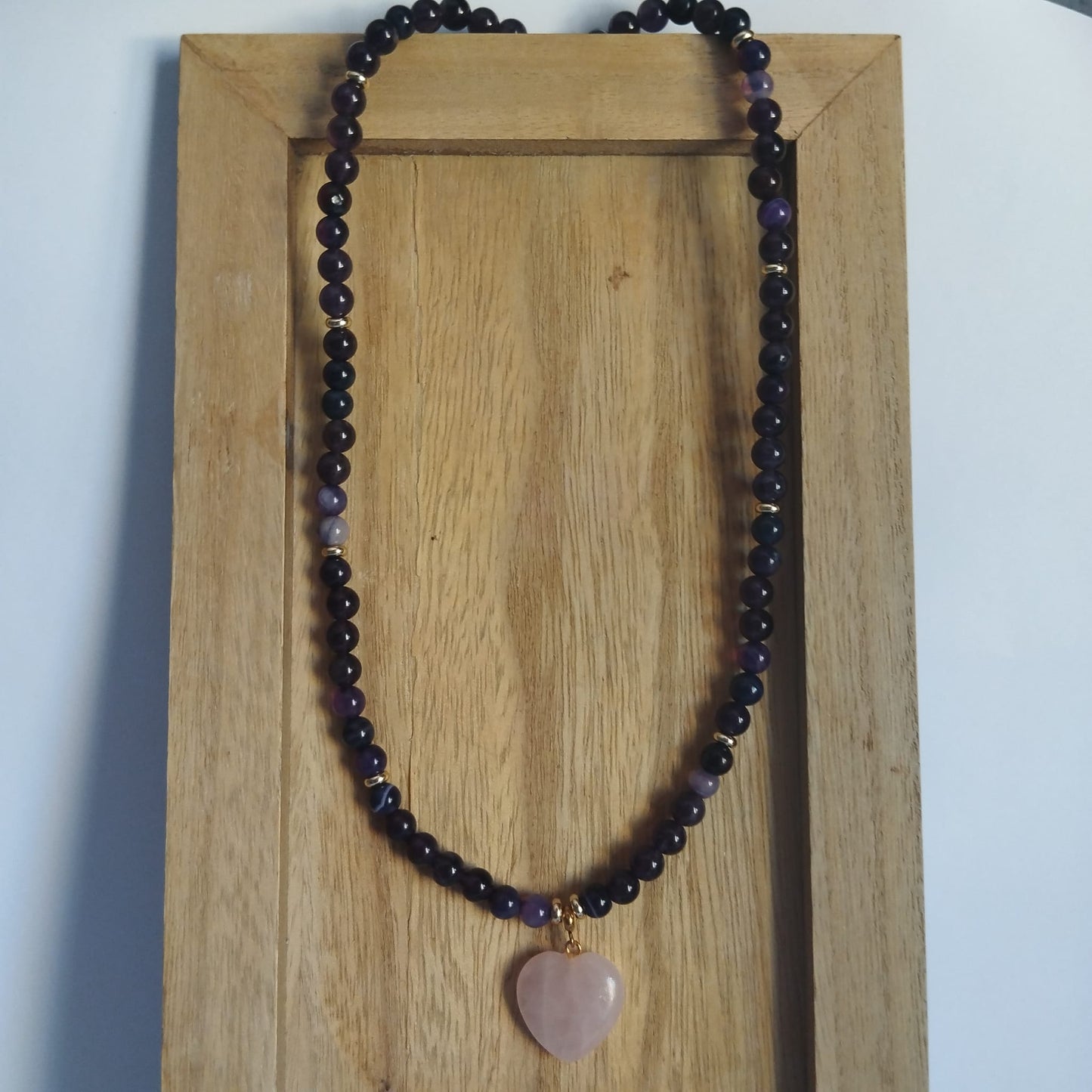 Collar corazón Amatista