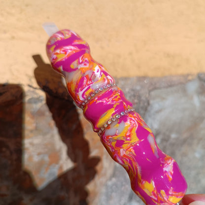Bolígrafo Fucsia detalles brillantes