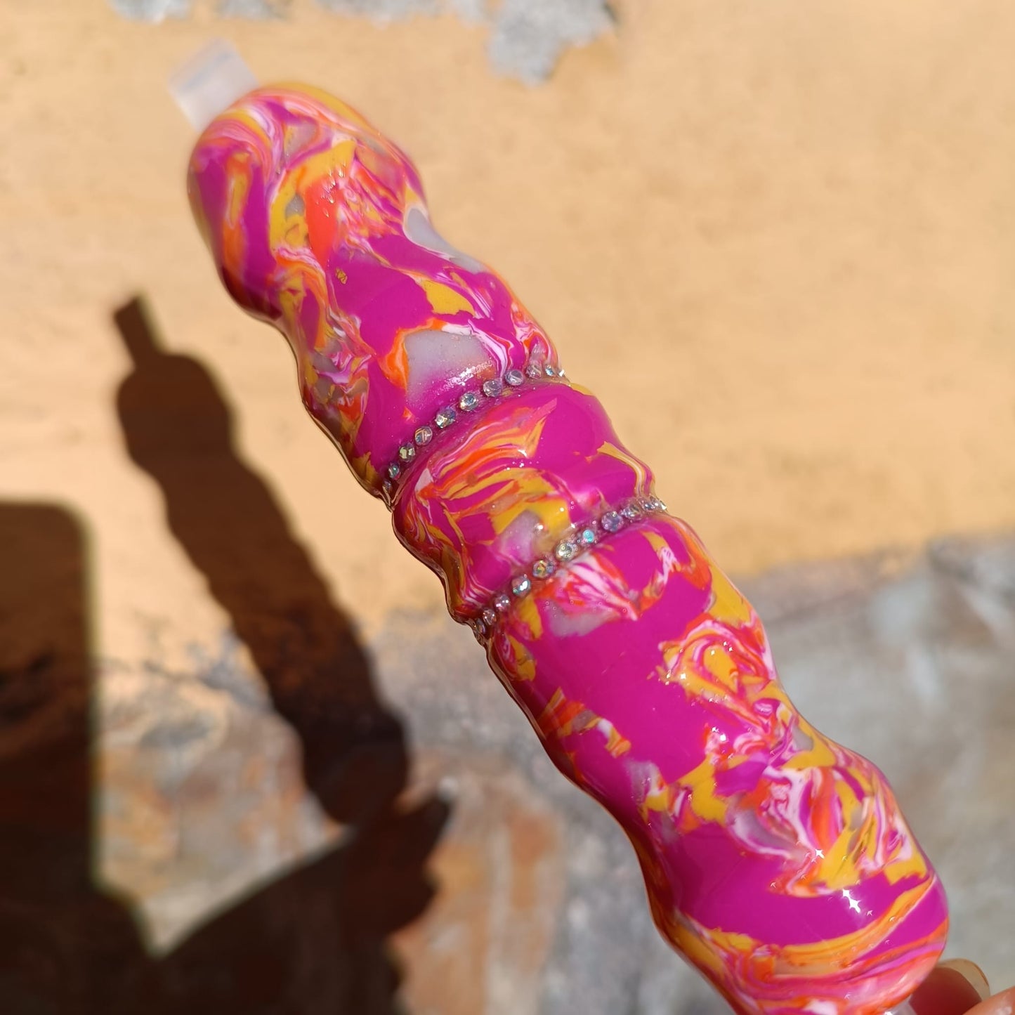 Bolígrafo Fucsia detalles brillantes