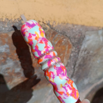 Bolígrafo Pastel neon detalles brillantes