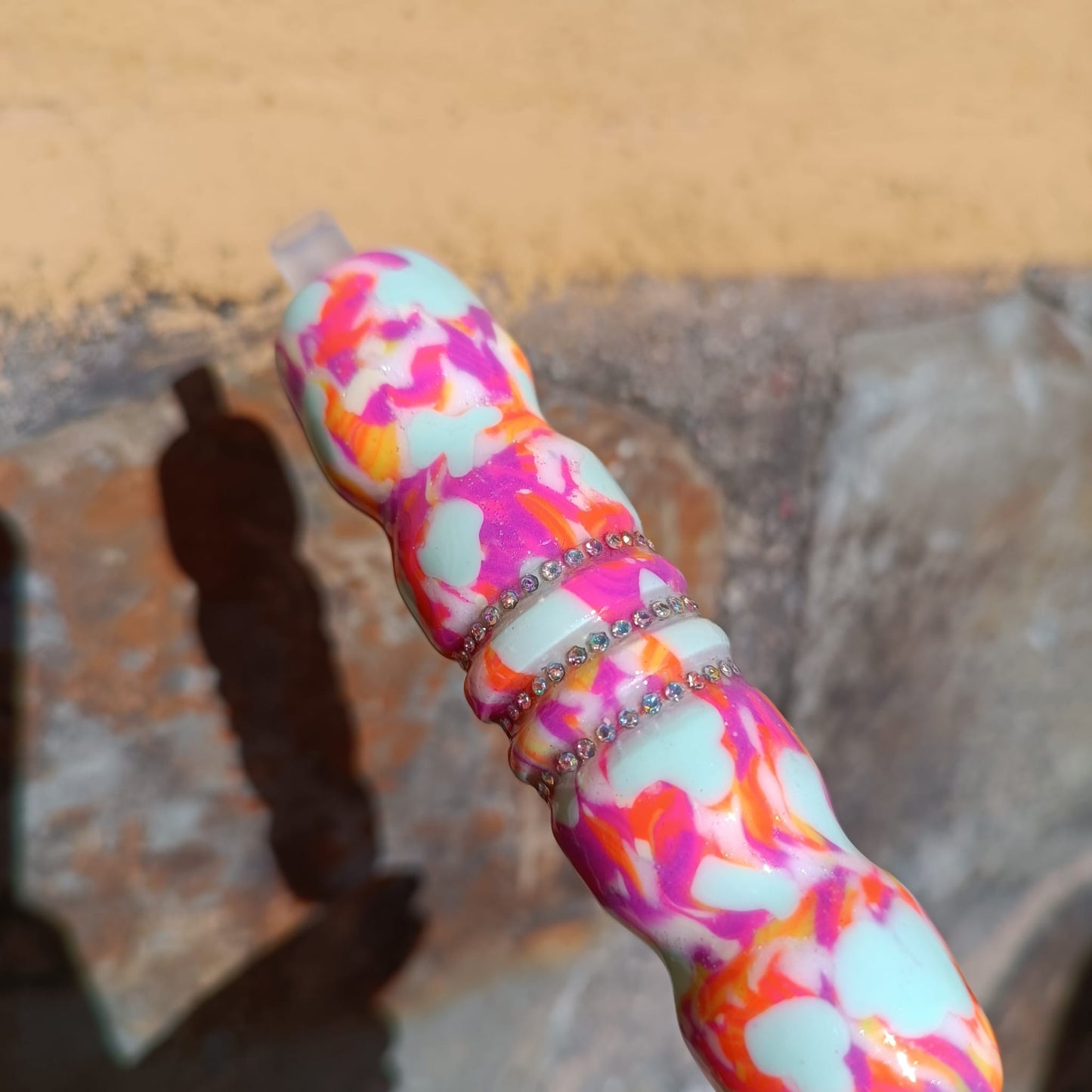 Bolígrafo Pastel neon detalles brillantes