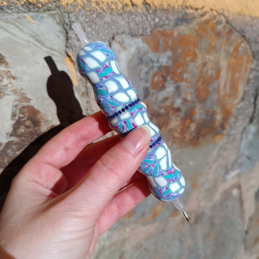 Bolígrafo Azulejos detalles brillantes