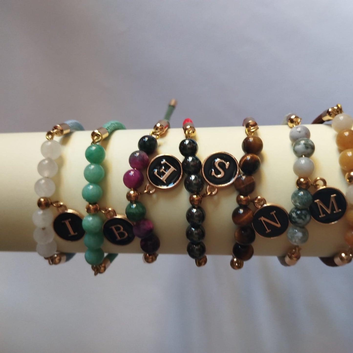 Pulsera Piedras con inicial