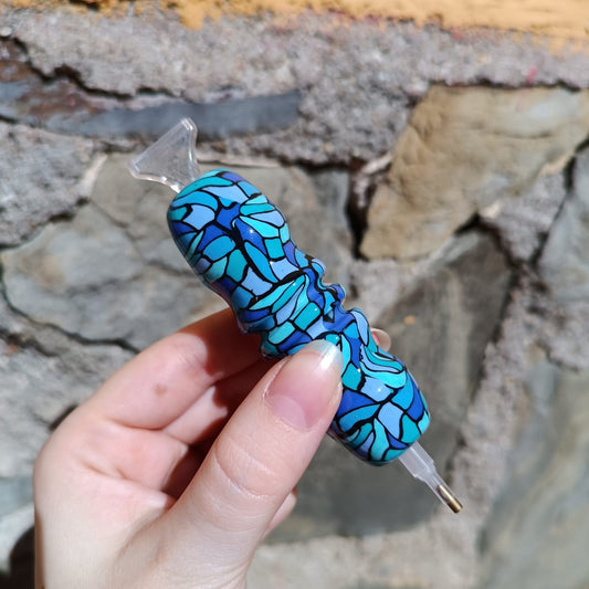 Bolígrafo mini Vidriera azul