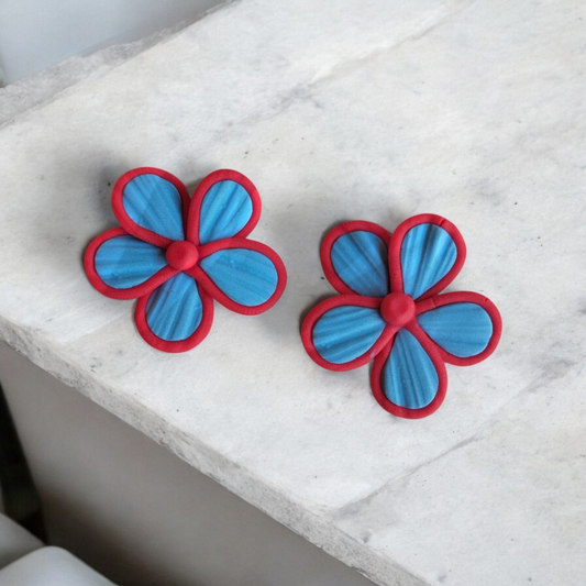 Pendientes Zinnia mini pegados