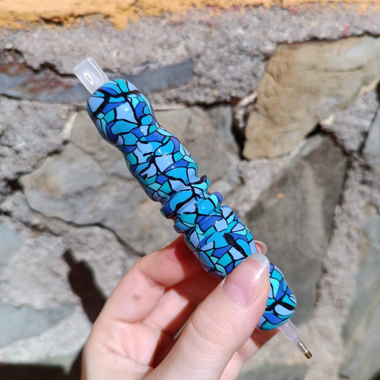 Bolígrafo Vidriera azul