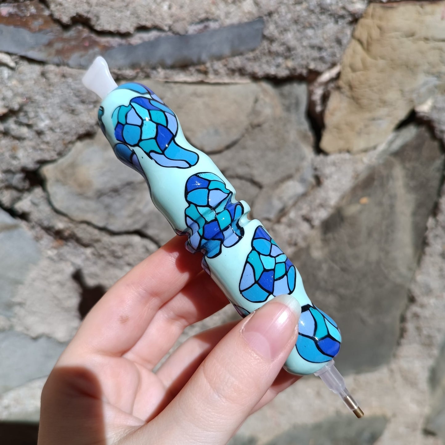 Bolígrafo Vidrios azules