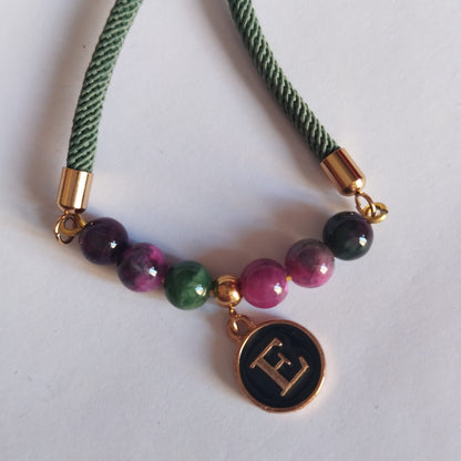 Pulsera Piedras con inicial
