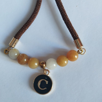 Pulsera Piedras con inicial